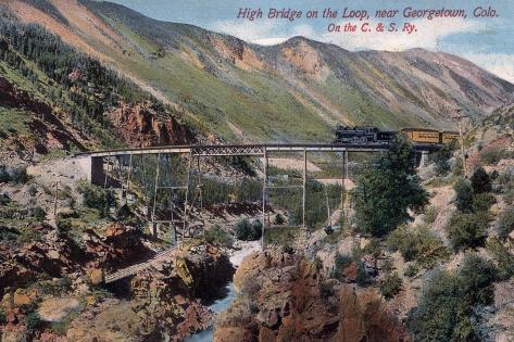 Art Print: Georgetown, Colorado - High Bridge on the Loop by Lantern Press: 18x12in