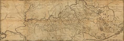 Art Print: Kentucky - Panoramic Map by Lantern Press: 24x8in