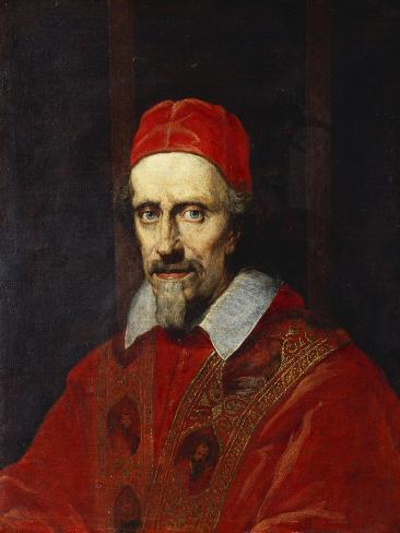 Giclee Print: Portrait of Pope Clement Ix, Bust Length by Roman School: 12x9in