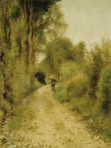 Giclee Print: On the Path by Pierre-Auguste Renoir: 12x9in