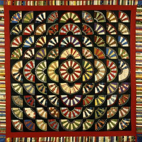 Giclee Print: A Pieced Cotton Quilted Coverlet, Eastern Pennsylvania, circa 1890: 16x16in