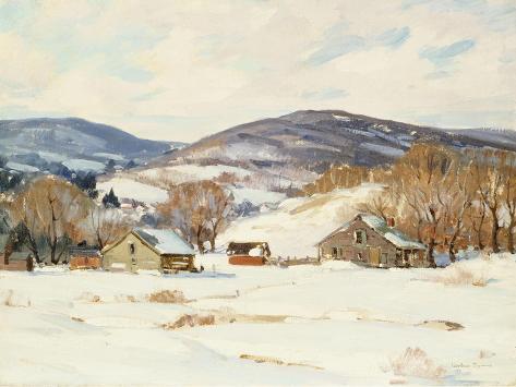 Giclee Print: Early Snow by George Gardner Symons: 12x9in