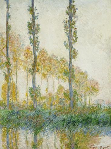 Giclee Print: The Three Trees, Autumn, 1891 by Claude Monet: 12x9in