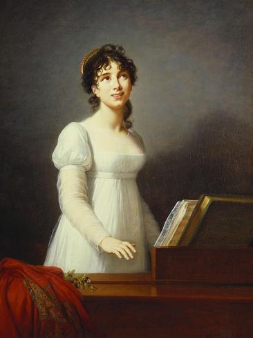 Giclee Print: Portrait of Angelica Catalani, Three-Quarter Length, Wearing a White Dress, Singing at a Pianoforte by Elisabeth Louise Vigee-LeBrun: 1
