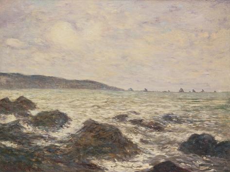 Giclee Print: Coast of Normandy, 19Th Century (Oil on Canvas) by Claude (follower of) Monet: 12x9in