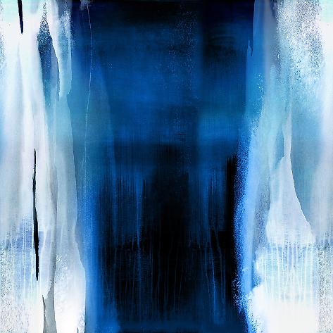 Art Print: Free Fall Indigo Blue II by Christine Wright: 12x12in
