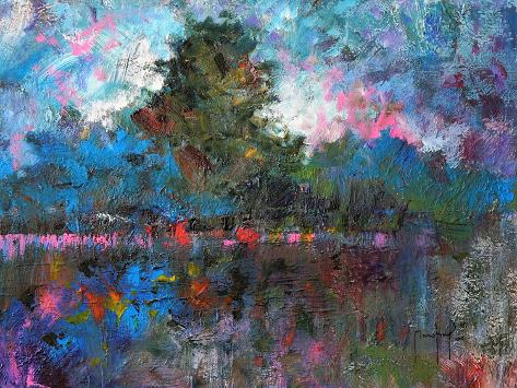 Art Print: Blue Landscape by Joseph Marshal Foster: 12x9in