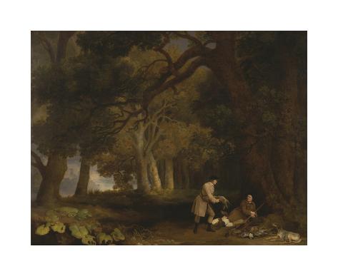 Premium Giclee Print: A Repose after Shooting by George Stubbs: 18x22in