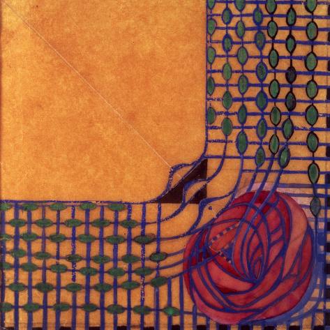 Giclee Print: Textile Design, C.1915 (W/C on Paper) by Charles Rennie Mackintosh: 16x16in