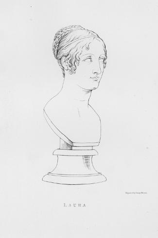 Giclee Print: Antonio Canova: Laura (Engraving) by Antonio (after) Canova: 18x12in