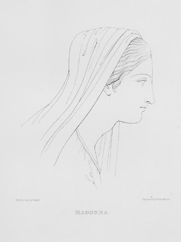 Giclee Print: Antonio Canova: Madonna (Engraving) by Antonio (after) Canova: 12x9in