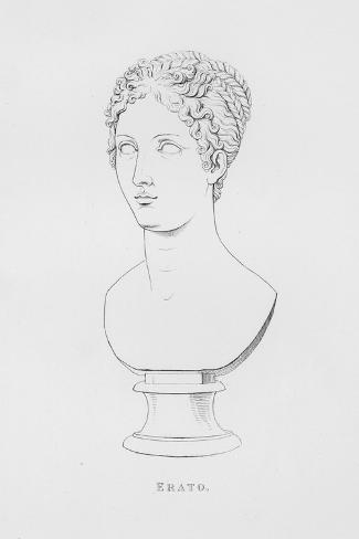 Giclee Print: Antonio Canova: Erato (Engraving) by Antonio (after) Canova: 18x12in