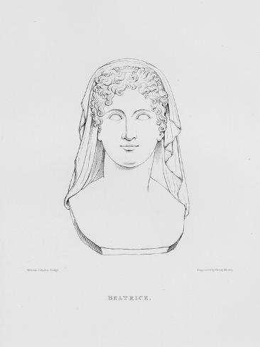 Giclee Print: Antonio Canova: Beatrice (Engraving) by Antonio (after) Canova: 12x9in