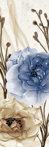 Art Print: Blue Notes Panel 2 by Kimberly Allen: 24x8in