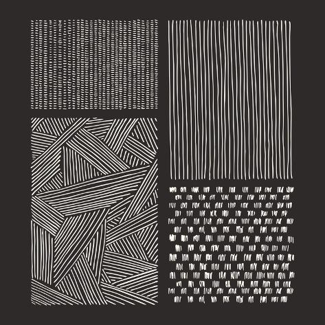 Photographic Print: Hand Drawn Patterns, Abstract Textures, Brush Strokes. Poster, Flyer Design Templates. Vector Clipa by Nubenamo: 16x16in