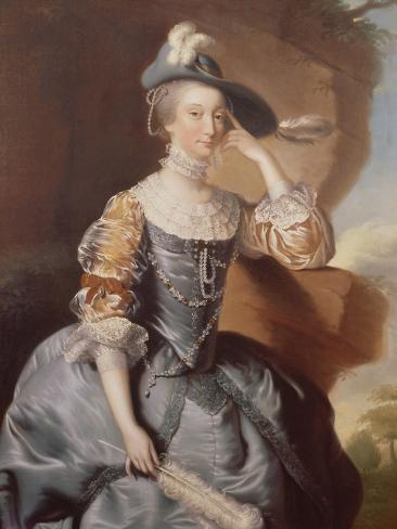 Premium Giclee Print: Portrait of Mrs Anne Carver by Joseph Wright of Derby: 24x18in