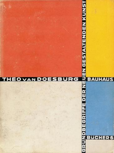 Giclee Print: Book Cover, from the 'Grundbegriffe Der Neuen Gestaltenden Kunst', 6Th in a Series of Bauhaus Books by Theo Van Doesburg: 12x9in