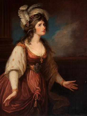 Premium Giclee Print: Portrait of Sarah Siddons (1755-1831) Als Zara, by Hamilton, William (1751-1801). Oil on Canvas, Ca by William Hamilton: 24x18i