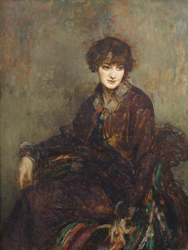 Premium Giclee Print: Portrait of Daisy Fellowes, Née Marguerite Decazes De Glücksbierg (1890-1962) (Oil on Canvas) by Jacques-emile Blanche: 24x18in