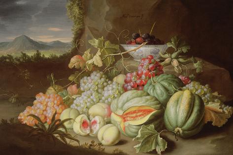 Giclee Print: Still Life with Fruit by Alexander Coosemans: 18x12in