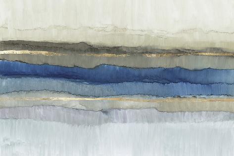 Art Print: Serene Blue Layers by Allison Pearce: 18x12in