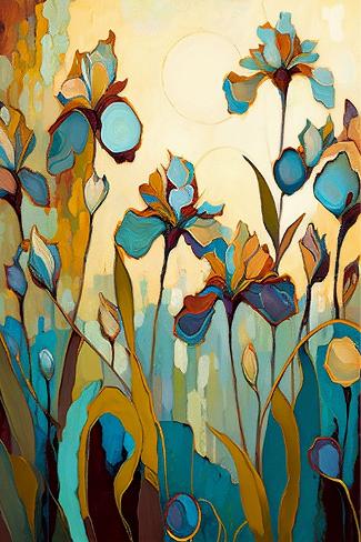 Art Print: Blue Iris I by Avril Anouilh: 18x12in
