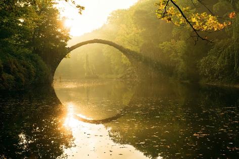 Giclee Print: Golden Circle by Stefan Hefele: 18x12in
