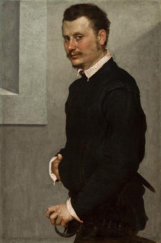 Giclee Print: Portrait of a Man, C.1520-24 (Oil on Canvas) by Giovanni Battista Moroni: 18x12in