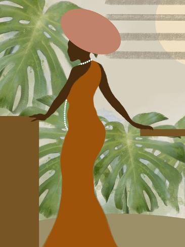 Art Print: Fashion Orange Dress by Matthew Piotrowicz: 12x9in