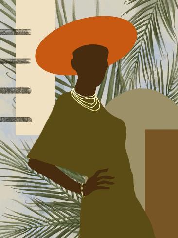 Art Print: Fashion Green Dress by Matthew Piotrowicz: 12x9in