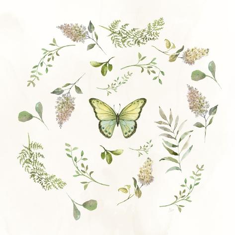Art Print: Butterfly Enchantment I by Nan: 12x12in