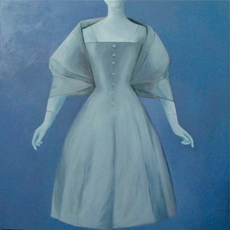 Giclee Print: Silver Dress, 2004 (Oil on Canvas) by Deborah Stevenson: 16x16in Giclee Print: Silver Dress, 2004 (Oil on Canvas) by Deborah Stevenson: 16x16in