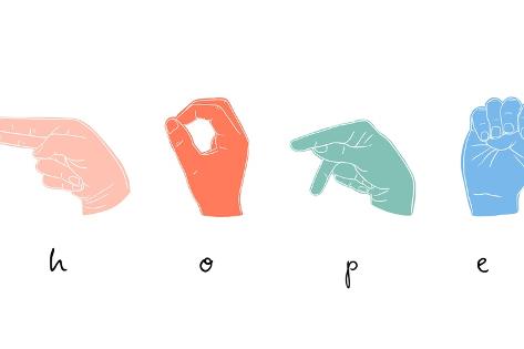 Art Print: Love Languages I by Emma Scarvey: 18x12in