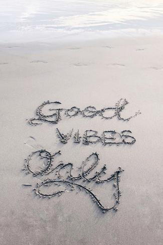 Photographic Print: Only Good Vibes by Incado: 12x8in