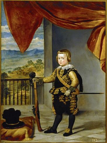 Giclee Print: Infant Baltasar Carlos … (Painting on Canvas) by Diego Rodriguez de Silva y Velazquez: 12x9in