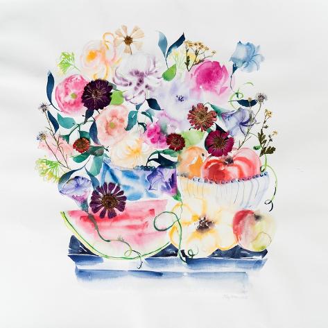 Art Print: Still Life with Fruit by Bley Hack: 12x12in