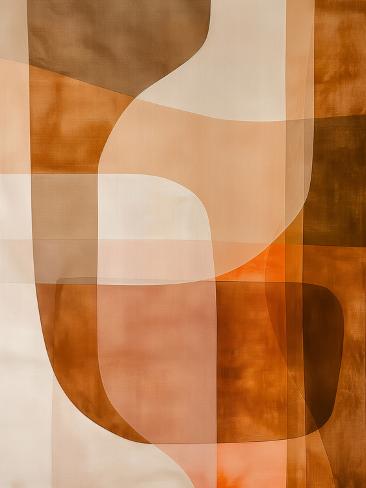 Art Print: Amber Contours by Lina Svensson: 12x9in