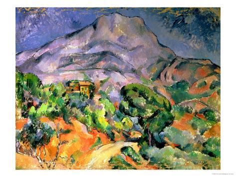 Mont Saint Victoire Art Print by Paul Cézanne : 16x12in