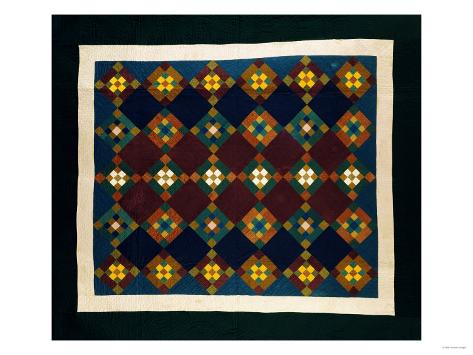 Giclee Print: An Amish Pieced & Quilted Cotton Coverlet, Late 19th Century: 24x18in