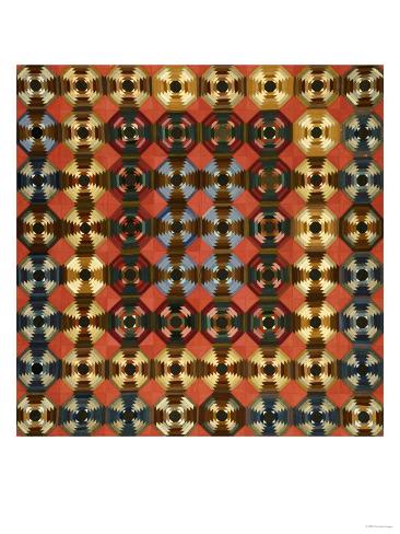 Giclee Print: A Pieced Cotton and Flannel Coverlet, Pennsylvania, circa 1900: 24x18in