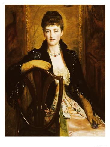 Giclee Print: Portrait of Alice Sophia Caroline Wortley, Following Her Marriage in 1886 to Charles Stuart Wortley by John Everett Millais: 24x18in