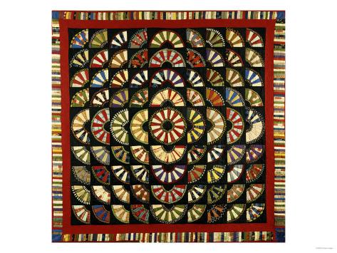 Giclee Print: A Pieced Cotton Quilted Coverlet, Eastern Pennsylvania, circa 1890: 24x18in