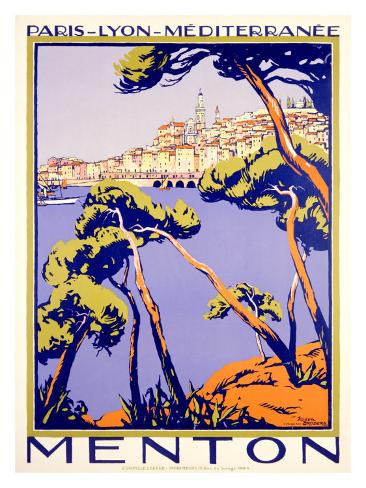 Giclee Print: Menton Resort Plm Railway Wall Art: 24x18in