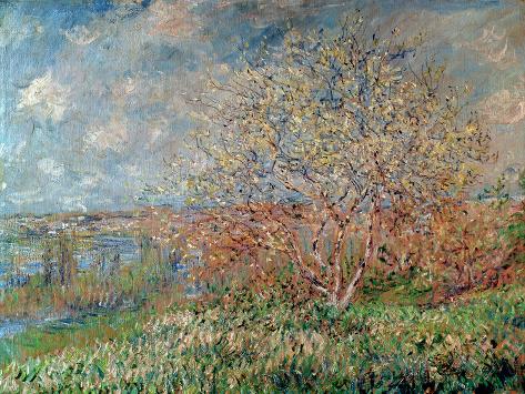 Giclee Print: Spring Art Print by Monet by Claude Monet: 24x18in