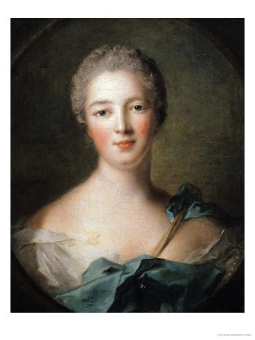 Giclee Print: Madame de Pompadour 1748 Art Print by Jean-Marc Nattier by Jean-Marc Nattier: 24x18in