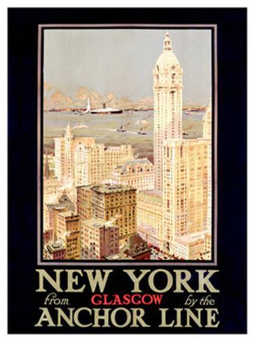 Giclee Print: New York, Anchor Line: 44x32in