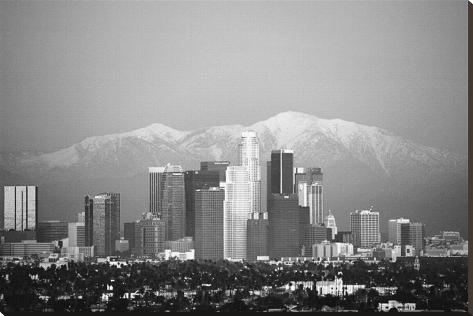 Stretched Canvas Print: Los Angeles: 36x54in