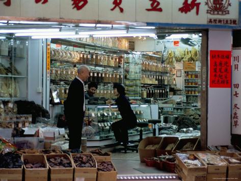 Photographic Print: Dried Seafood Shop, Des Voeux Road West, Sheung Wan, Hong Kong Island, Hong Kong, China by Amanda Hall: 24x18in