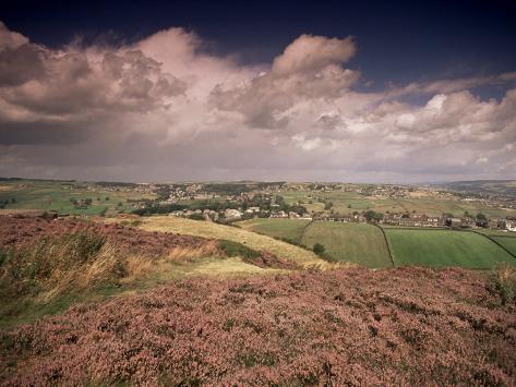 Photographic Print: Countryside Near Haworth, Yorkshire Poster by R Mcleod: 12x9in