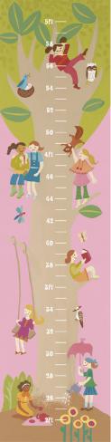 Art Print: Tree House Growth Chart Art Print by Catrina Genovese by Catrina Genovese: 40x10in